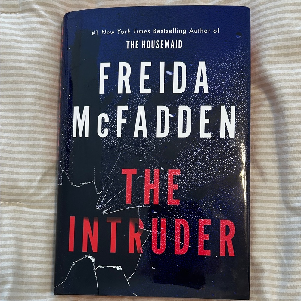 Freida McFadden "The Intruder" Hardcover - Navy & Red Cover